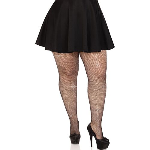 Nizke nogavice Leg Avenue Colby Rhinestone Plus Size