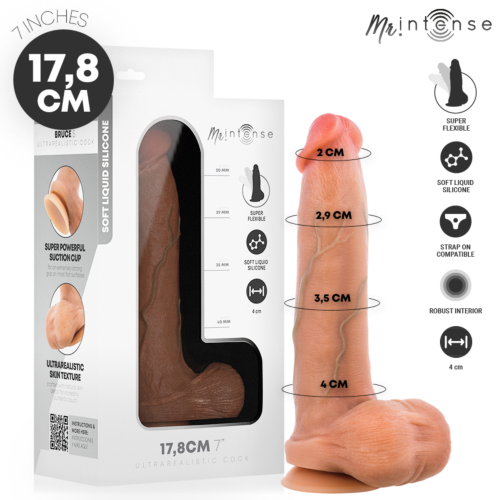 Dildo MR. INTENSE Bruce S 17.8 cm z testisi