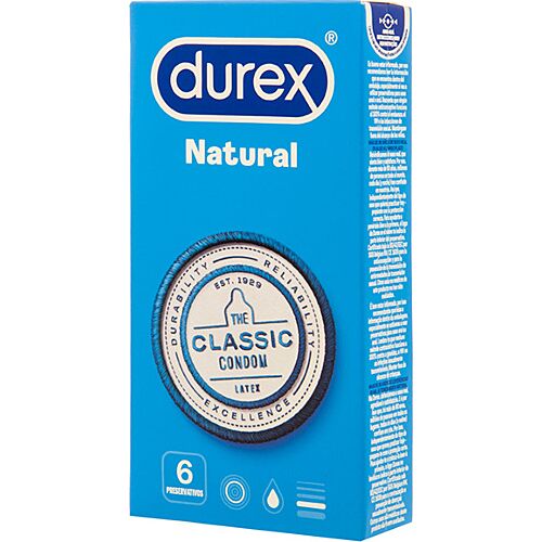 Kondomi Durex Natural Classic z enostavno obliko