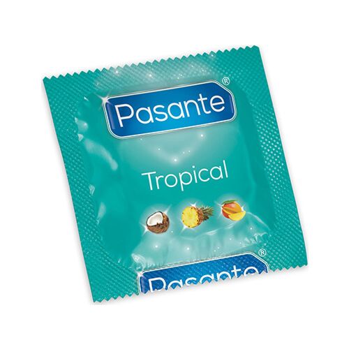 Kondomi Pasante Tropical z 144 enotami in eksotičnimi okusi