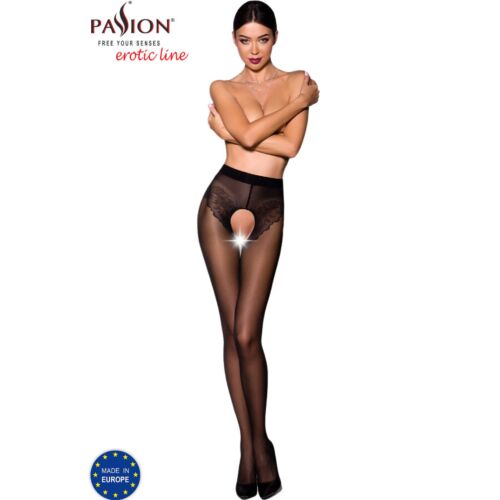 Elegantne črne 3/4 nogavice PASSION za vsakodnevno nošenje