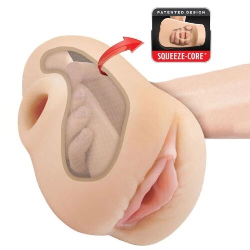 Masturbator PDX PLUS+ Pussy Pounder 18 cm z ročnim stiskanjem