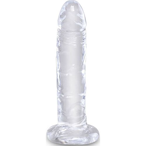 Dildo King Cock Clear 15,5 cm z močno sesalno osnovo