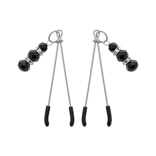 Pinze za bradavice S Pleasures NEKO z perlami