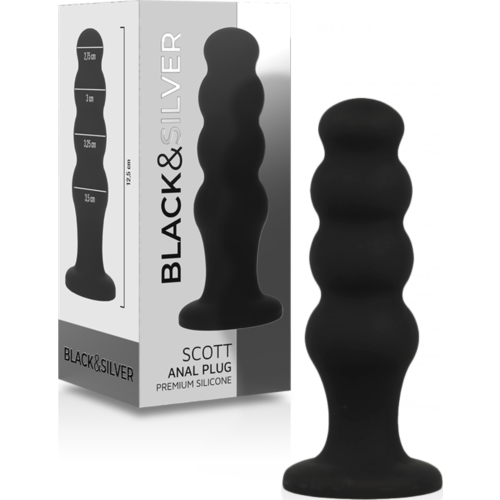 Plug anal BLACK&SILVER Scott s bulbi