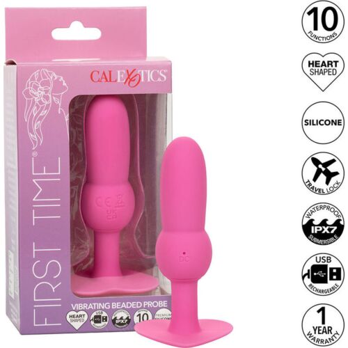 Analni plug CALEXOTICS First Time z vibracijskimi kroglicami