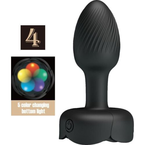Analni čep PRETTY LOVE OLMAN z LED lučjo