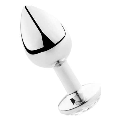 Analni plug SECRETPLAY 8 CM iz aluminija in kristala