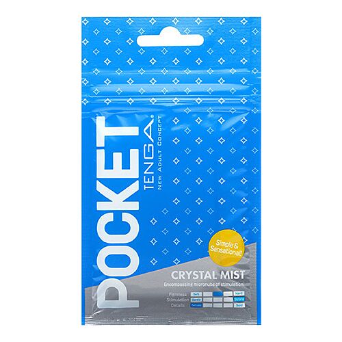 Masturbator Tenga Pocket Crystal Mist z intenzivnimi teksturami