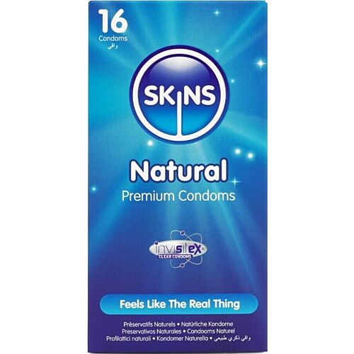 Kondomi SKINS Natural 16-Pack s občutkom druge kože