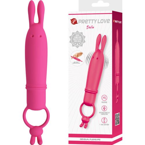 Vibrator Pretty Love Delia z obročem za oprijem