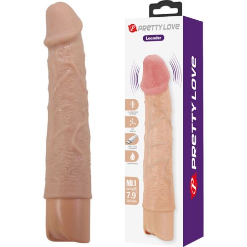 Realistični vibrator Pretty Love Leander z močnimi vibracijami