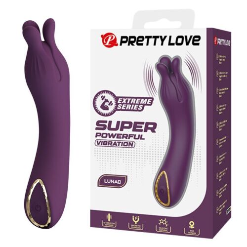 Vibrátor PRETTY LOVE LUNAO s fleksibilno dvojno konico