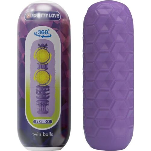 Masturbator Pretty Love Twin Balls z notranjimi testisom