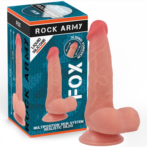 Dildo Rock Army Fox 19 cm z dvojno gostoto