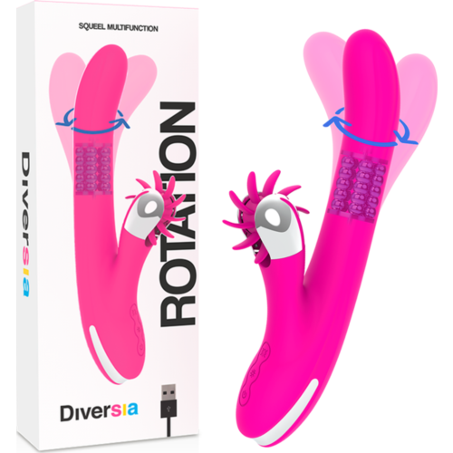 Vibrator Diversia Bunny Rotation 24 cm z rotacijo