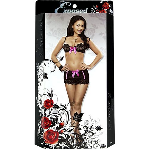 Lencerija Exposed SEQUIN LACE BRA in Tanga