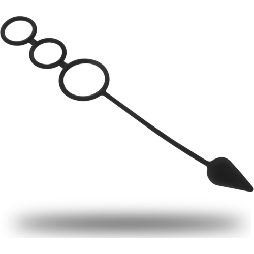 Analni plug in obroč OhMama Fetish 3 v 1