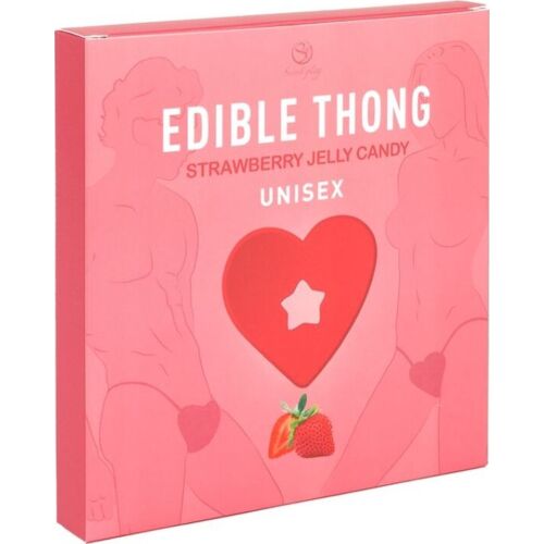 Strawberry Gummy Thong Secret Play Heart-shaped Edible