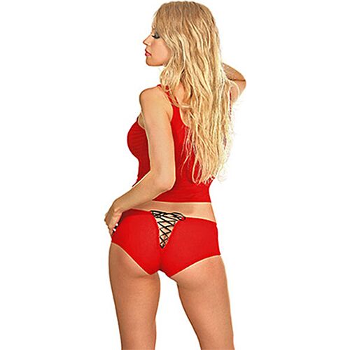 Top lencero Exposed O-L Lace Up Tank z nastavljivimi vezmi