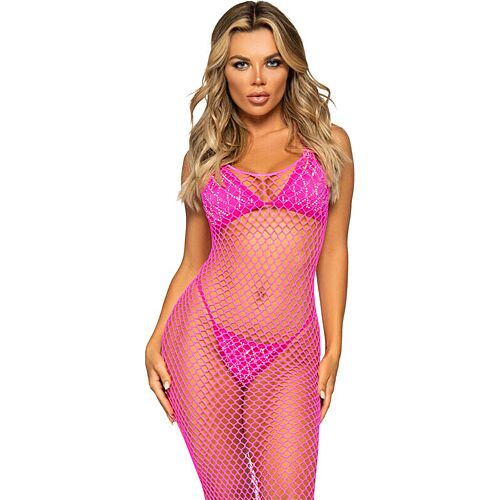 Dolga obleka Leg Avenue z odprtim hrbtom