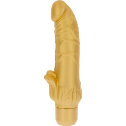Vibrator GET REAL Gold Dicker Stim z stimulatorem