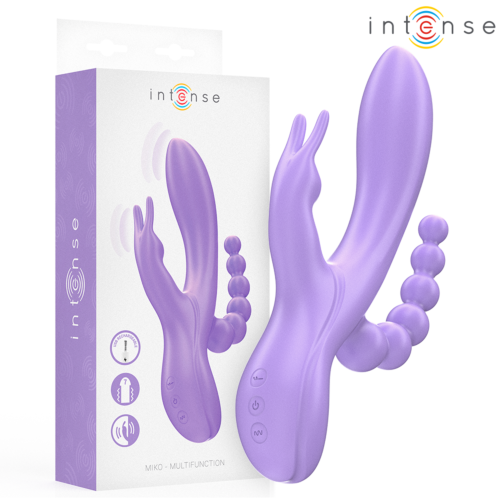 Vibrator INTENSE MIKO Trojni stimulans z 7 vibracijami