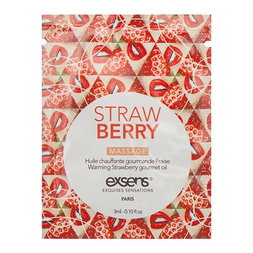 Olje za masažo Exsens Warming Gourmet z okusom jagode 3ml
