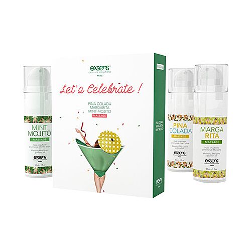 Kits olj za masažo Exsens Warming Gourmet 3 x 30ml
