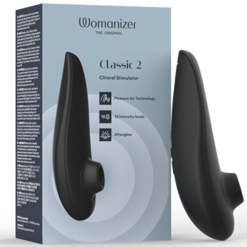 Klitoralni stimulator WOMANIZER Classic 2, črn, 10 stopenj