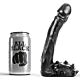 Dildo ALL BLACK 19 CM z realističnim dizajnom
