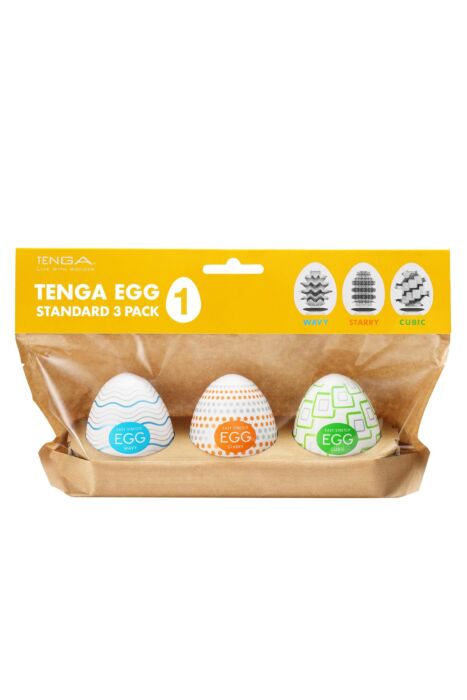 Masturbator Tenga Jajce Standard 3 Pack z raznolikimi teksturami Masturbator Tenga Jajce Standard 3 Pack z raznolikimi teksturami