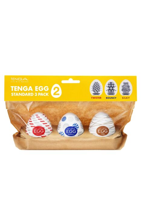 Masturbator Tenga EGG Standard 3 Pack II z različnimi teksturami Masturbator Tenga EGG Standard 3 Pack II z različnimi teksturami
