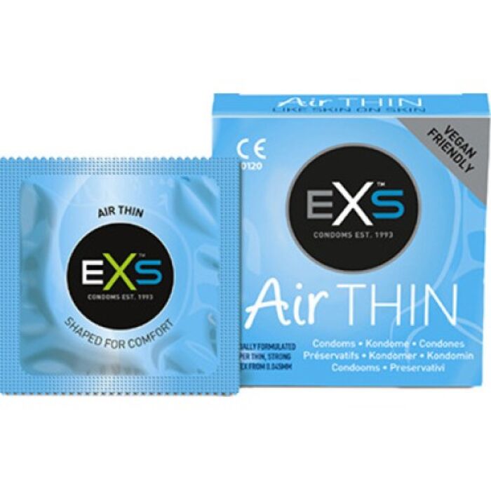 Kondomi Exs Air thin 3?s za občutek kože na kožo