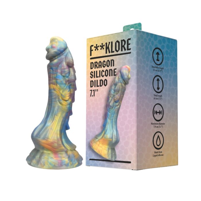 Dildo F**kLore Dragon 18 cm z marmornatim dizajnom Dildo F**kLore Dragon 18 cm z marmornatim dizajnom