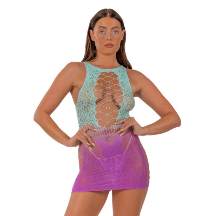 Obleka Lace by LJ Ombre s korzetnim detajlom Obleka Lace by LJ Ombre s korzetnim detajlom