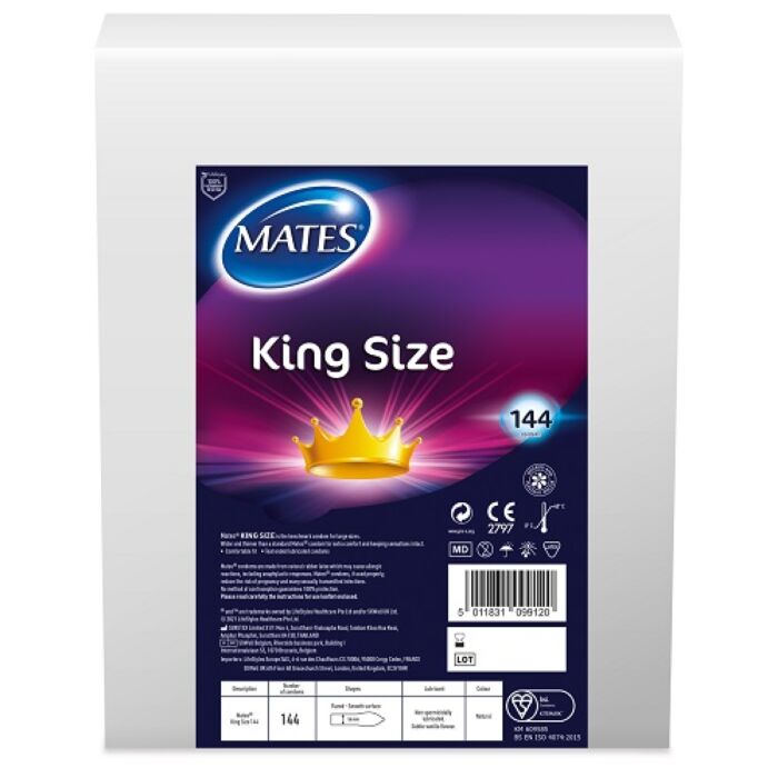 Kondomi Mates King Size Široki 144 Pack Kondomi Mates King Size Široki 144 Pack