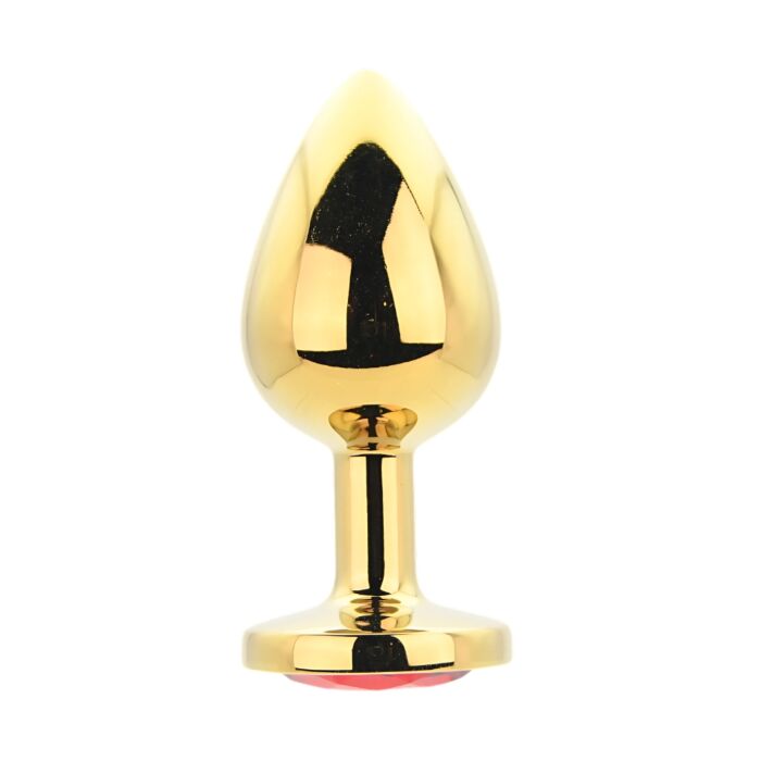Toosh Metal Butt Plug Large Stone z draguljem Rojo Toosh Metal Butt Plug Large Stone z draguljem Rojo