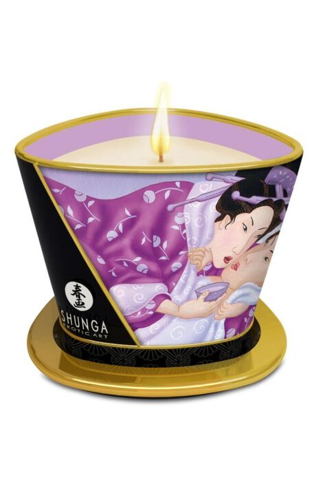 Masažna sveča Shunga 170ml z dišavo sivke Masažna sveča Shunga 170ml z dišavo sivke