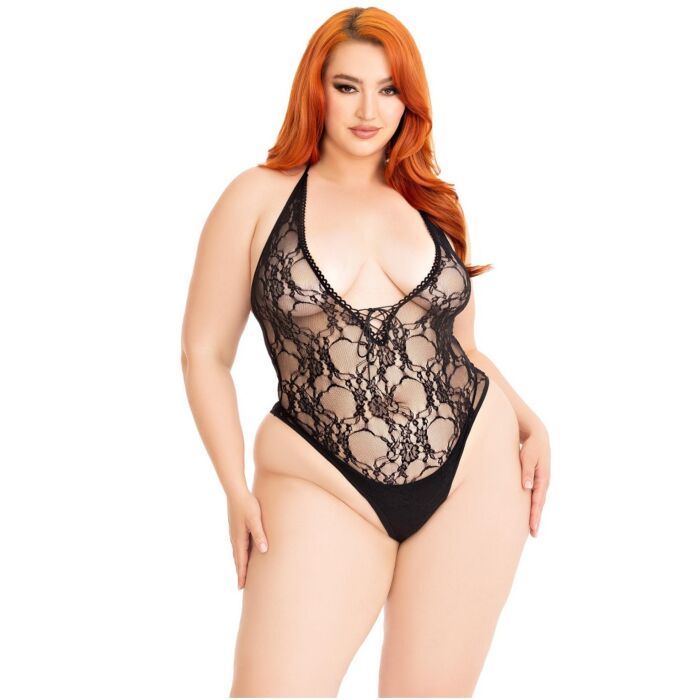Teddy Leg Avenue Floral Lace Deep-V ena velikost Teddy Leg Avenue Floral Lace Deep-V ena velikost