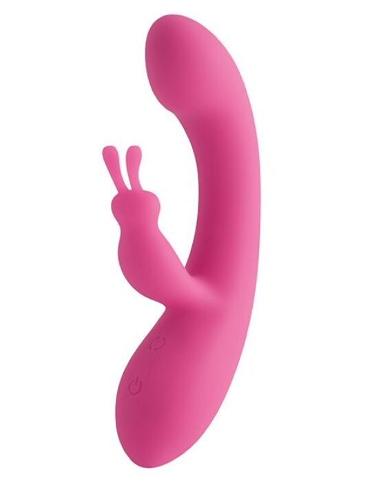Vibrator S Pleasures Velvet Love Bunny z dvojno stimulacijo