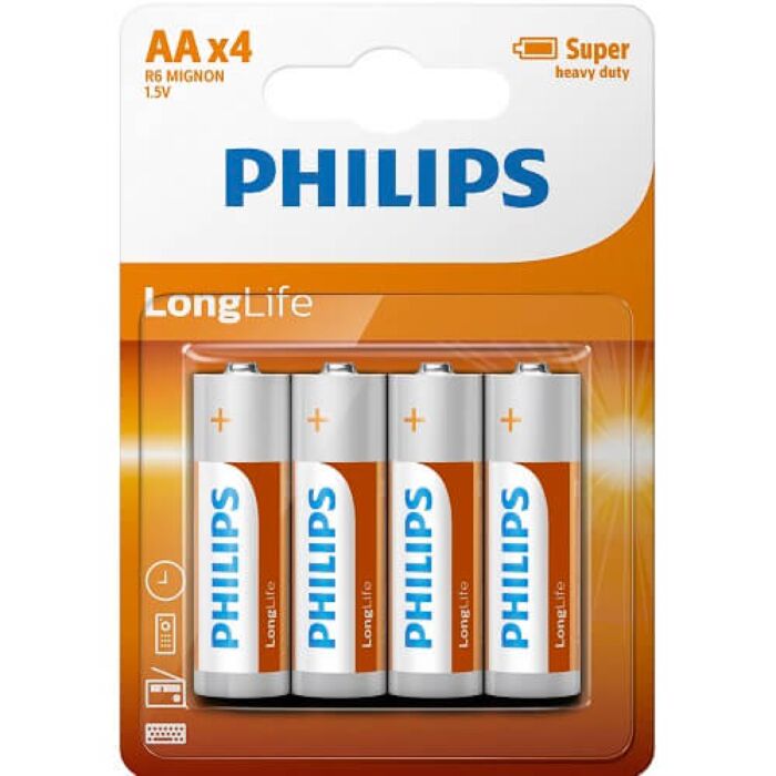 Baterije AA Philips 4 pakiranje Baterije AA Philips 4 pakiranje