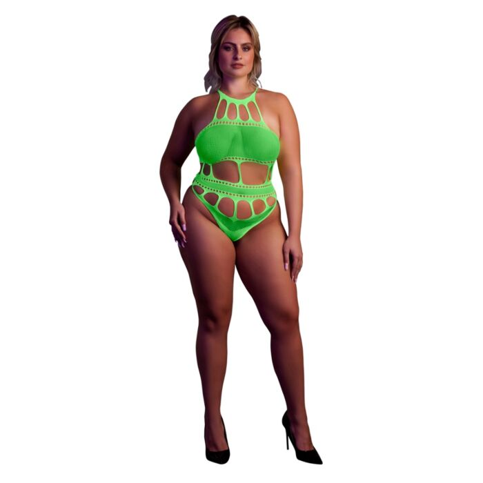 Teddy Shots Toys Cut Out Bodysuit z nočnim materialom Teddy Shots Toys Cut Out Bodysuit z nočnim materialom