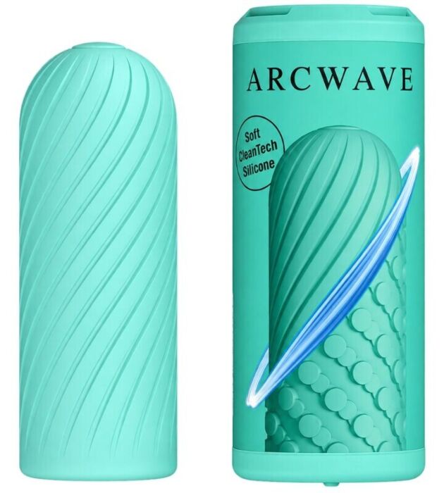 ARCWAVE GHOST silikonski masturbator v metno zeleni barvi z dvema teksturama