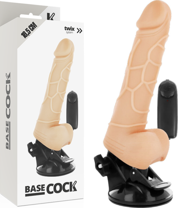 Basecock realistic vibrador control remoto natural 18.5cm