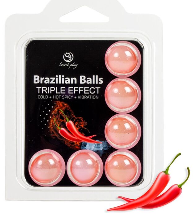 Lubrikant SECRETPLAY Brazilian Balls s tremi učinki