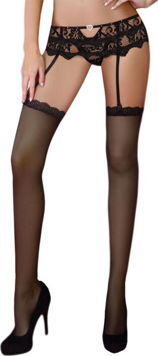 Liguero Negro Livco Corsetti Mandirin L/XL Elegante