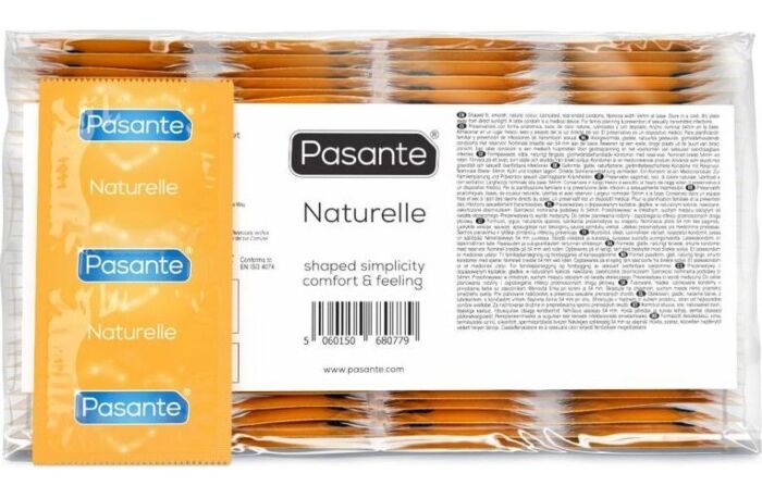 Kondomi Pasante Naturelle 144 enot s koničasto obliko