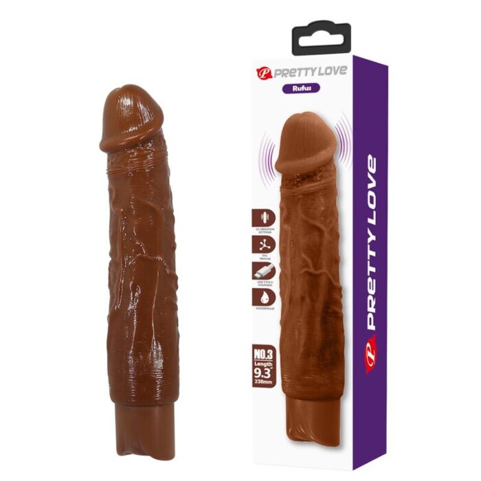 PRETTY LOVE - DUKE REALISTIC VIBRATOR 23.5 CM Ø 4.8 CM BROWN PRETTY LOVE - DUKE REALISTIC VIBRATOR 23.5 CM Ø 4.8 CM BROWN