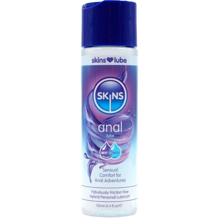 SKINS - ANAL HYBRID WATER & SILICONE-BASED LUBRICANT 130 ML SKINS - ANAL HYBRID WATER & SILICONE-BASED LUBRICANT 130 ML